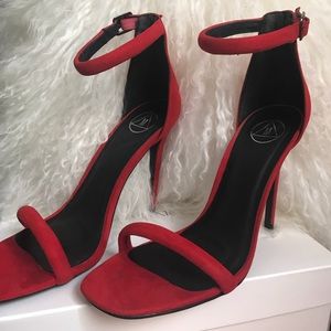 Red Missguided heels - comes with box!